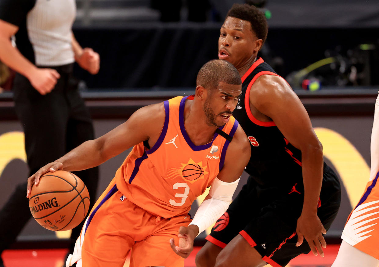 Chris Paul and Kyle Lowry each cashed in during free agency as teams threw caution to the wind and money at old guards. (Mike Ehrmann/Getty Images) 