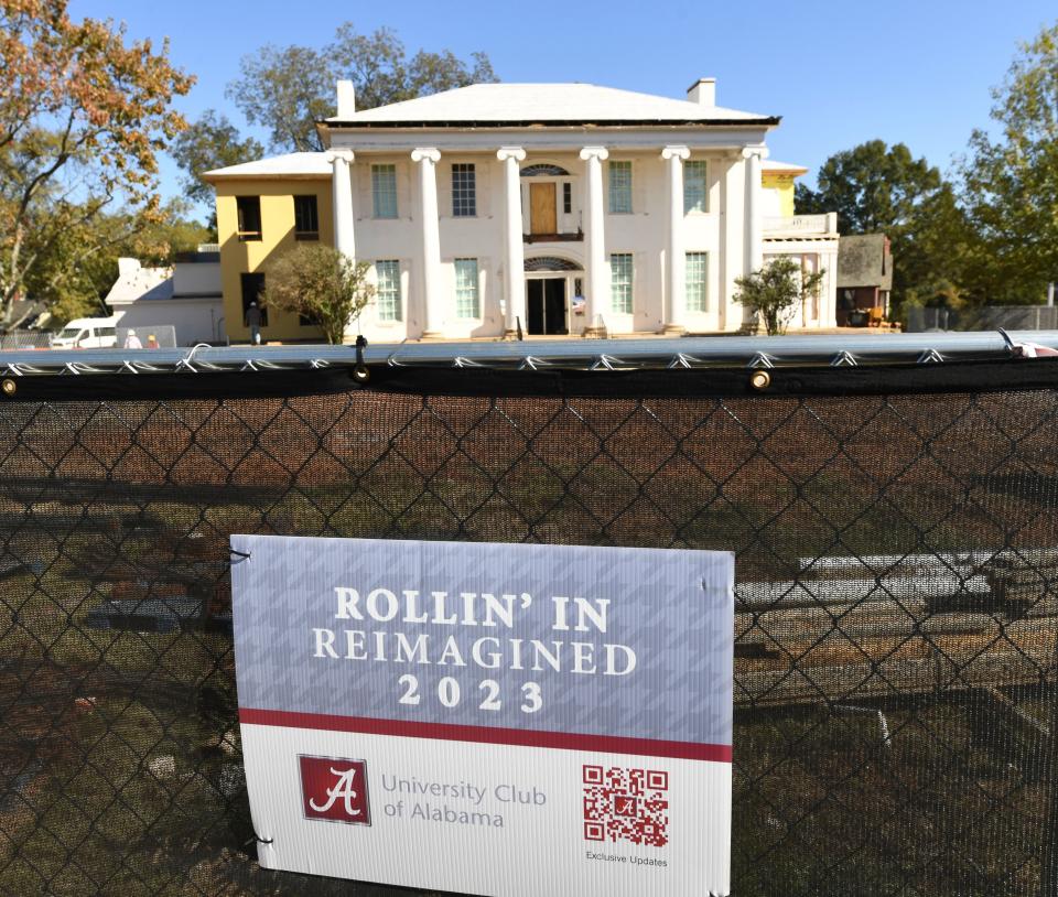 Members of the news media are given a tour of the renovations underway at the University Club Friday, Nov. 3, 2023.