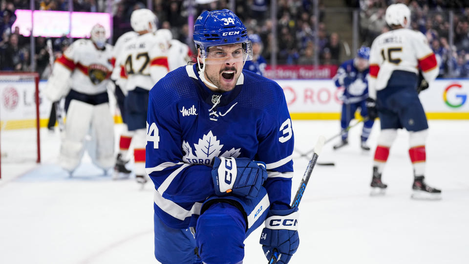 Auston Matthews and the Maple Leafs have agreed on a new contract. (Photo by Kevin Sousa/NHLI via Getty Images)