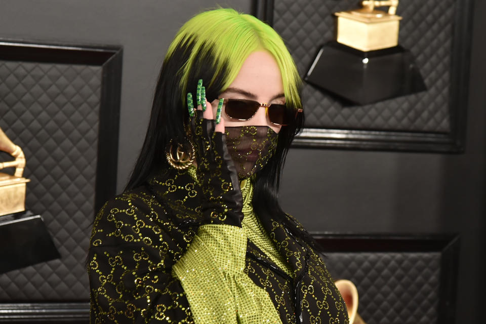 Billie Eilish attends the 62nd Annual Grammy Awards at Staples Center on January 26, 2020 in Los Angeles, CA. (Photo by David Crotty/Patrick McMullan via Getty Images)