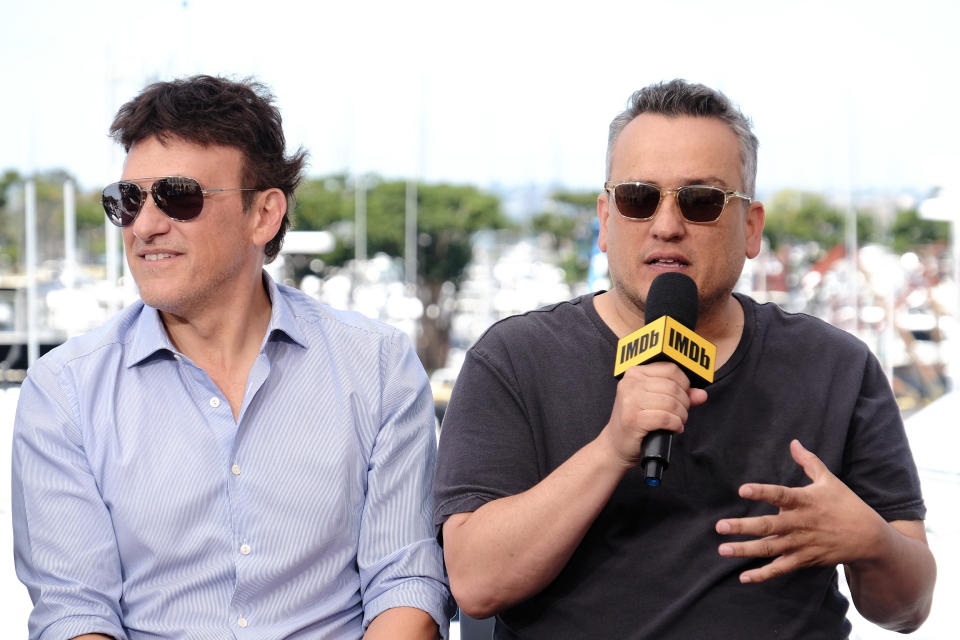 SAN DIEGO, CALIFORNIA - JULY 20: Anthony Russo and Joe Russo speak onstage at the #IMDboat at San Diego Comic-Con 2019: Day Three at the IMDb Yacht on July 20, 2019 in San Diego, California. (Photo by Tommaso Boddi/Getty Images for IMDb)