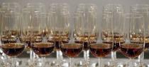 Glasses of Cognac are displayed at the Remy Martin headquarters in Cognac, southwestern France, November 6, 2015. REUTERS/Regis Duvignau
