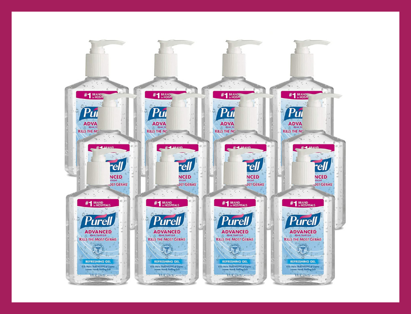 Purell Advanced Hand Sanitizer, Refreshing Gel, Clean Scent, 12-ounce, Sanitizer Table Top Pump Bottle (12-pack). (Photo: Amazon)