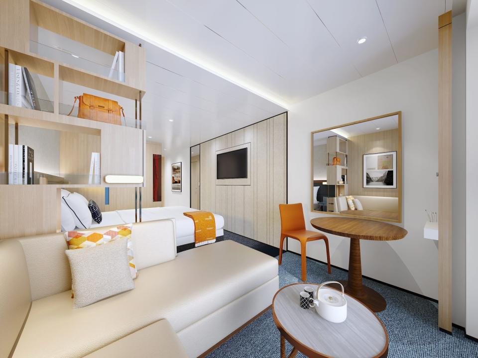 Staterooms have a nordic balcony.