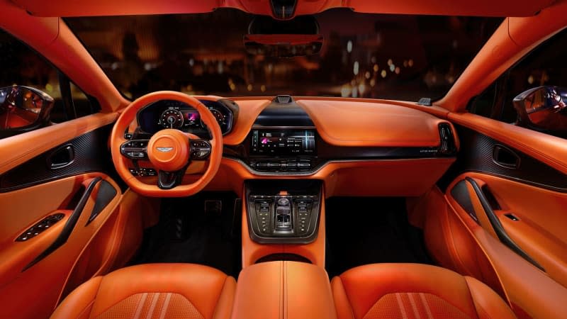 In addition to a new steering wheel, the DBX also gets a new infotainment system including a large touchscreen. Aston Martin/dpa