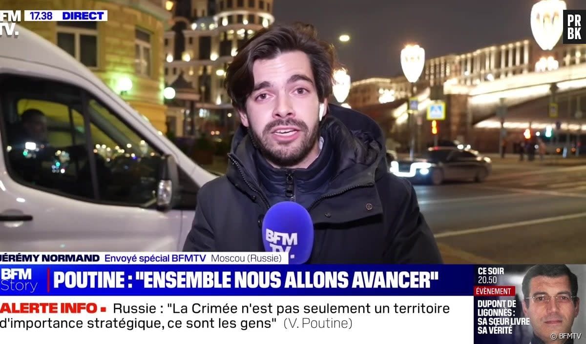 Un journaliste de BFMTV contrôlé par la police à Moscou en plein direct - BFMTV