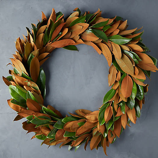 <p><a href="https://go.redirectingat.com?id=74968X1596630&url=https%3A%2F%2Fwww.shopterrain.com%2Fproducts%2Fwreath-fresh-magnolia&sref=https%3A%2F%2Fwww.elledecor.com%2Fshopping%2Fg21206683%2Fsummer-wreaths%2F" rel="nofollow noopener" target="_blank" data-ylk="slk:Shop Now;elm:context_link;itc:0;sec:content-canvas" class="link ">Shop Now</a></p><p>Fresh Magnolia Wreath</p><p>shopterrain.com</p><p>$74.00</p>