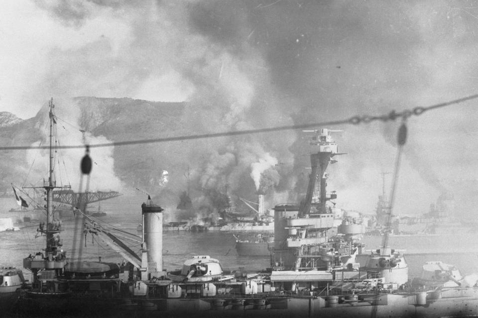 French battleship Bretagne at Mers El Kebir Algeria