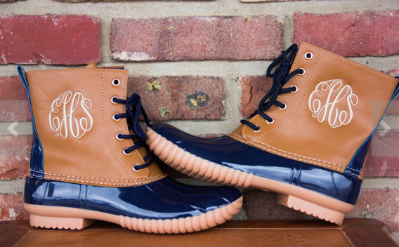 DUCK BOOTS MONOGRAMMED