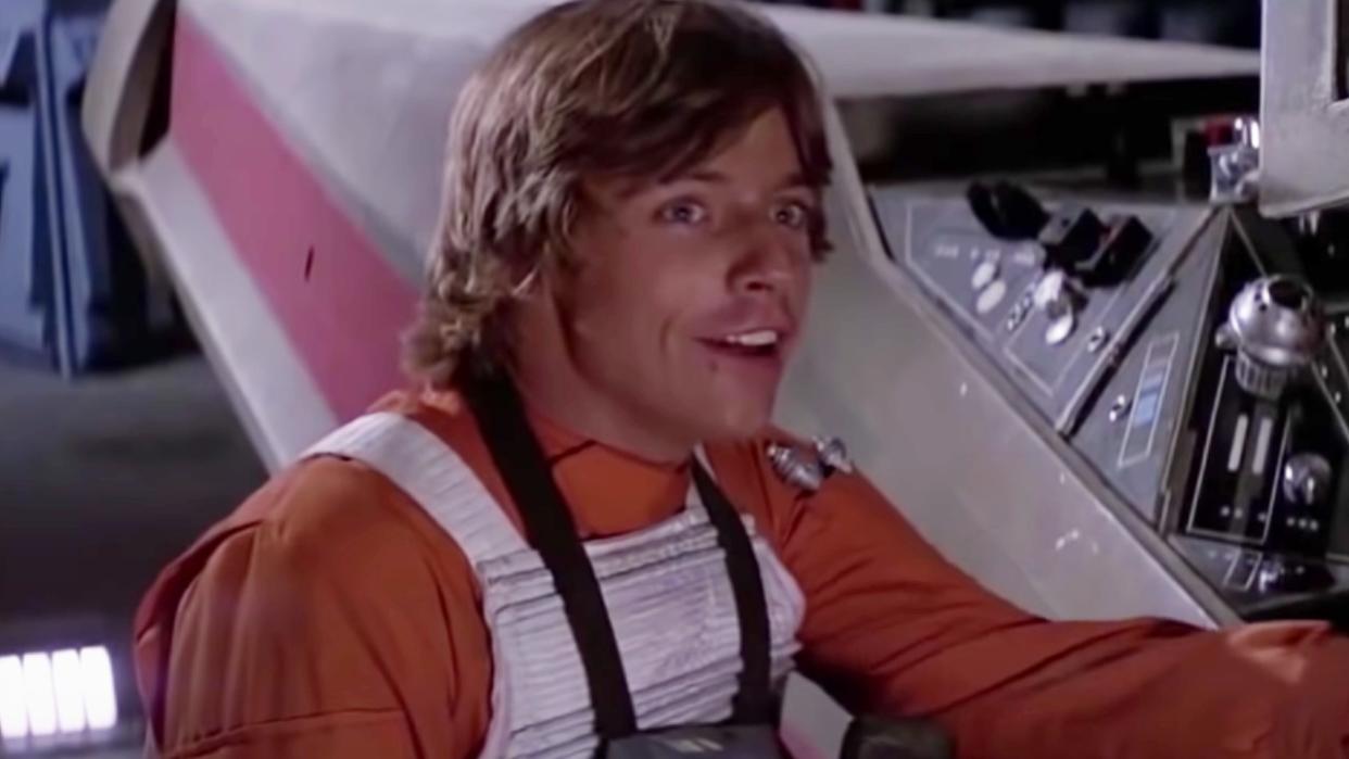  Luke about to jump in the X-Wing. 