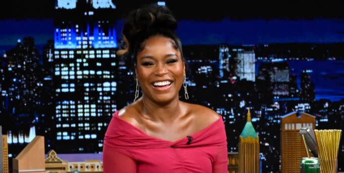 the tonight show starring jimmy fallon episode 1785 pictured actress keke palmer during an interview on wednesday, january 25, 2023 photo by todd owyoungnbc via getty images