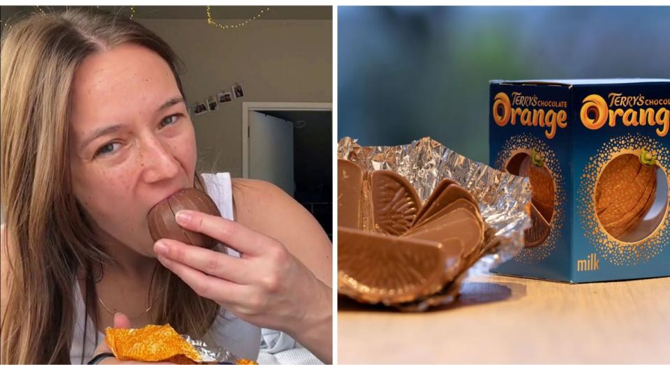 A celebrity from New Zealand has posted an apology to the UK after she filmed herself biting into a Terry's Chocolate Orange. (Jazz Thornton/SWNS)