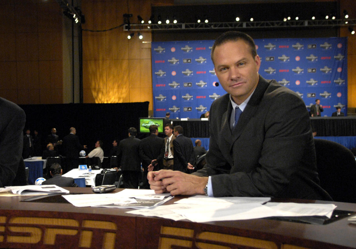 Former U.S. soccer star Eric Wynalda had to evacuate his Southern California home on Friday due to a large wildfire. Hours later, he watched his house burn down on TV. (A. Messerschmidt/MLS/Getty Images)