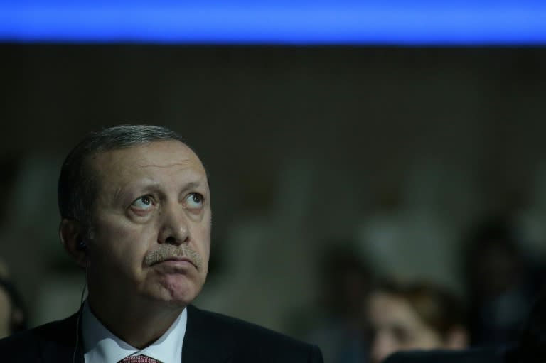 President Recep Tayyip Erdogan defends Turkey's right to protect its borders after fighter jets from his country shot down a Russian warplane that Ankara accused of violating Turkish airspace