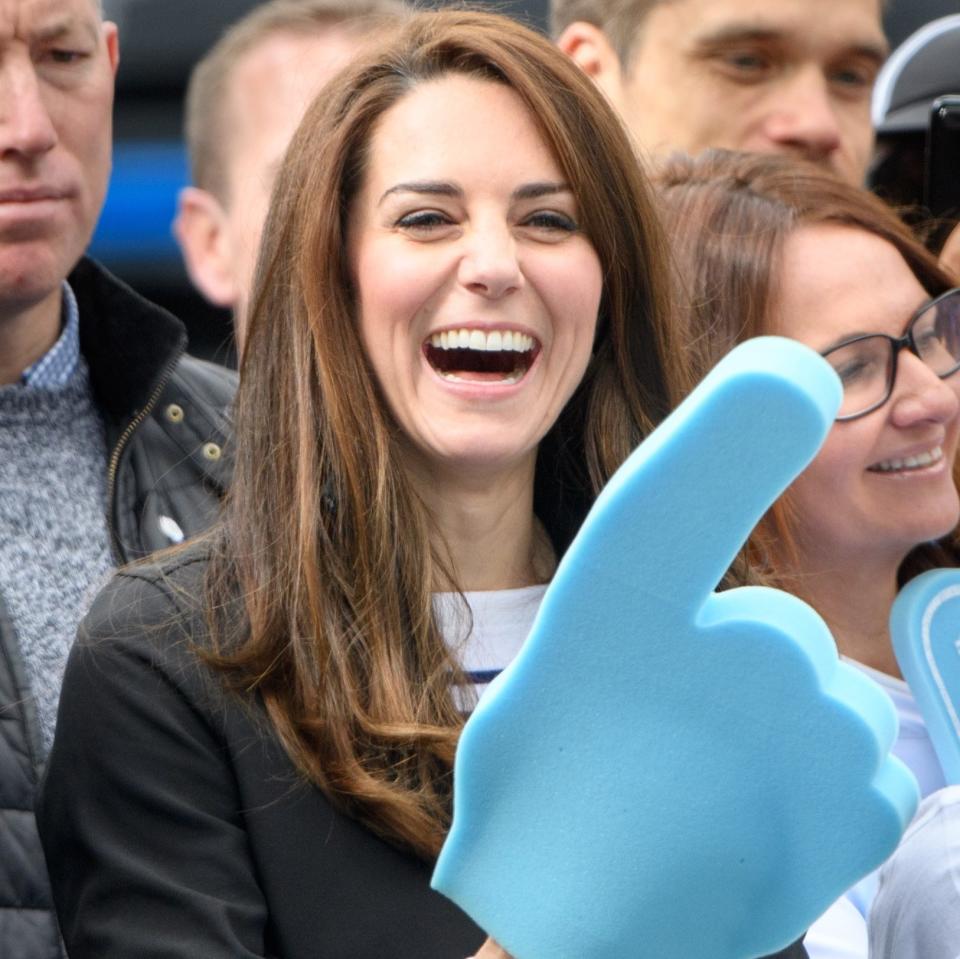 The Duchess of Cambridge cheers on - Credit:  Tim Rooke/REX/Shutterstock