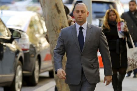 Adam Skelos, son of state senator Dean Skelos, arrives at the Manhattan U.S. District Courthouse in New York, November 23, 2015.REUTERS/Brendan McDermid