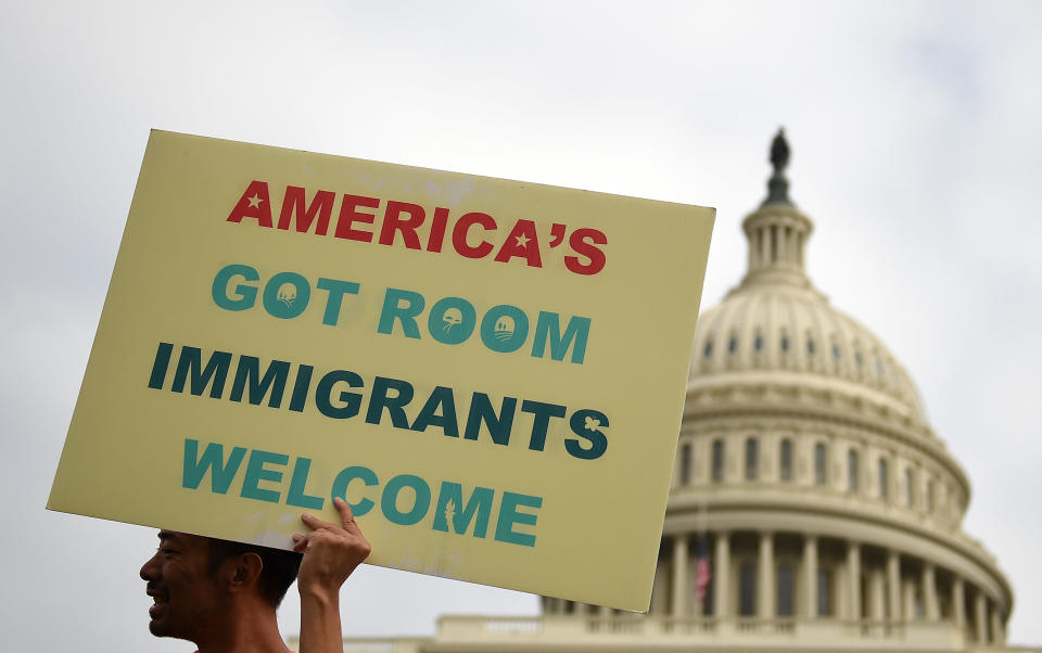 Students participate in a march in Washington, D.C., to demand Congress pass a clean Dream Act. (Photo: The Washington Post via Getty Images)