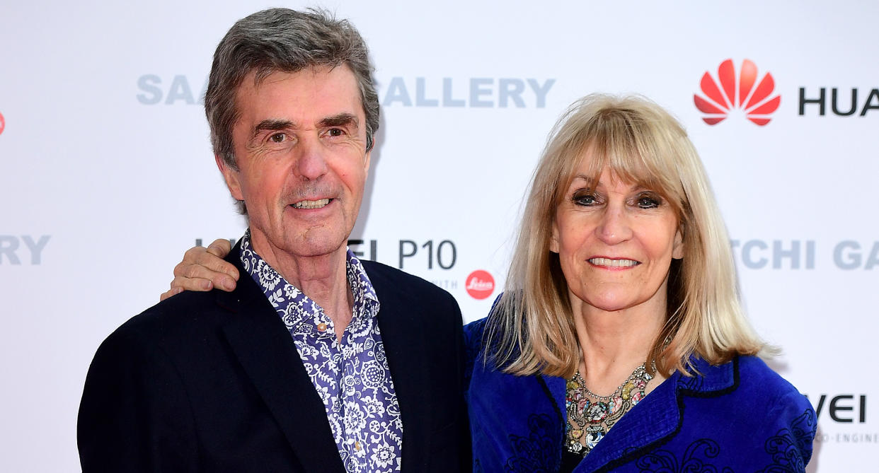 Lynn Faulds Wood (right) and John Stapleton (left) were married for 43 years. (Photo by Ian West/PA Images via Getty Images)