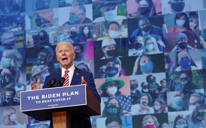 Joe Biden speaks about COVID-19 in Wilmington, Delaware