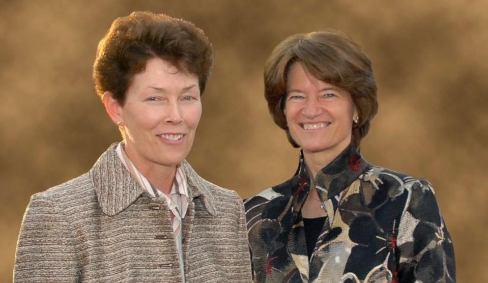 Tam O’Shaughnessy and Sally Ride pictured here together, were romantic partners for 27 years up until Sally’s death in 2012. <cite>Vicki Fletcher courtesy of Tam O’Shaughnessy</cite>