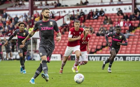 Mateusz Klich stroked home his penalty to make the game safe - Credit: CAMERASPORT