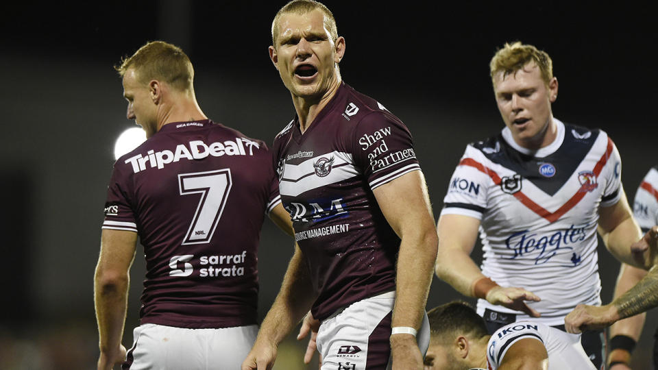 Tom Trbojevic was once again the key for Manly as they thrashed Sydney in the NRL semi-final. (Photo by Matt Roberts/Getty Images)