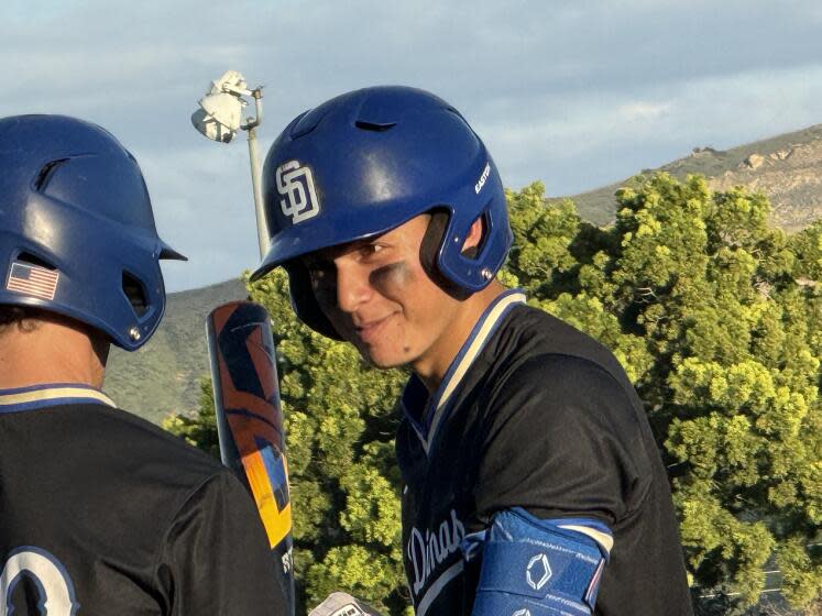 Kasen Khansarinia of San Dimas had three hits and two RBIs in a 9-0 win over Corona Centennial.