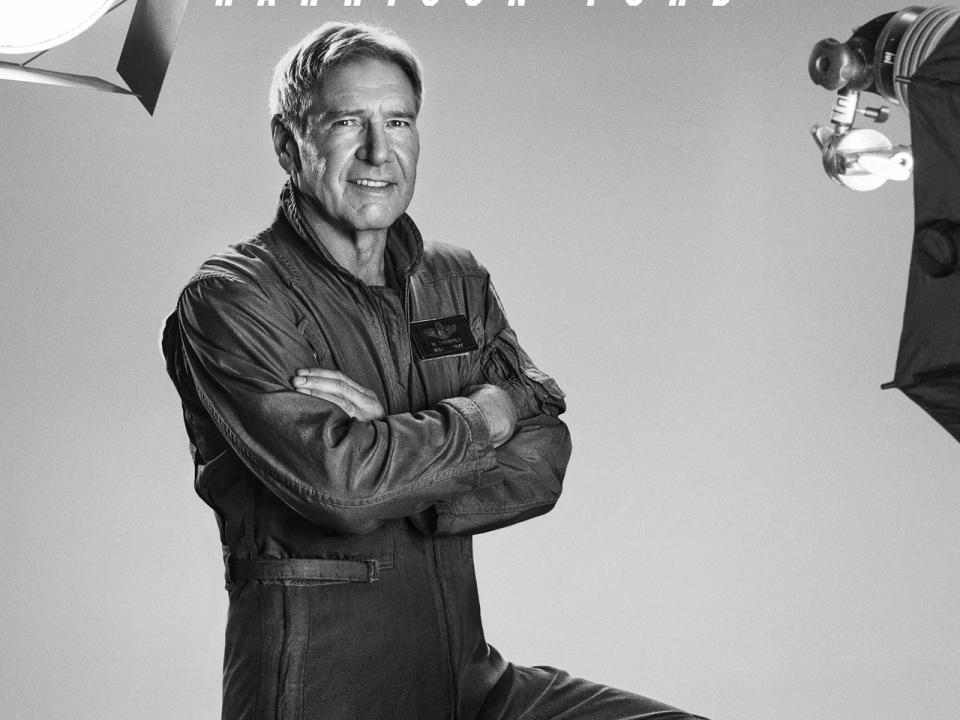 Noch mehr Action gab es in "The Expendables 3" von 2014. Zusammen mit Sylvester Stallone, Jason Statham, Antonio Banderas, Jet Li, Wesley Snipes, Dolph Lundgren, Mel Gibson und Arnold Schwarzenegger lieferte Harrison Ford den Beweis, dass Action-Helden nicht unbedingt Anfang 20 sein müssen – mit dem Alter werden sie nur besser. (Bild-Copyright: Nu Image/Millennium/Lionsgate/Kobal/REX/Shutterstock)