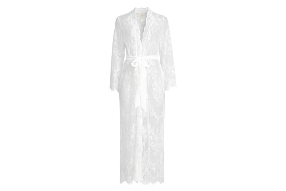 jonquil, robe, lace, white