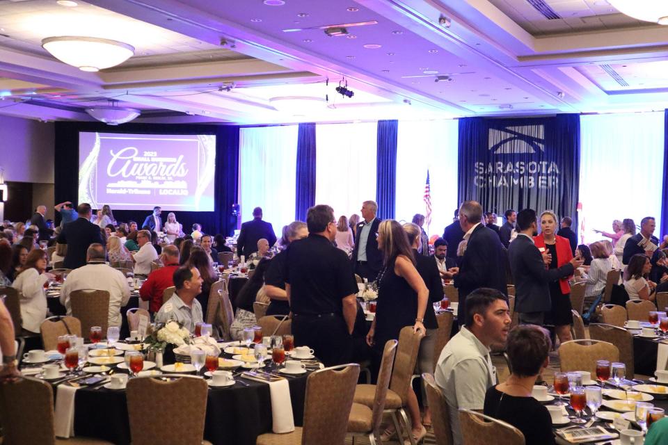 Around 600 attendees gathered Friday for the annual Frank G. Berlin Small Business Award luncheon hosted by the Greater Sarasota Chamber of Commerce.