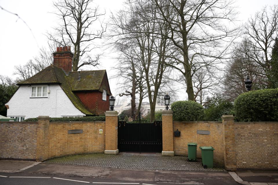 The gates of Beechwood House in North London.