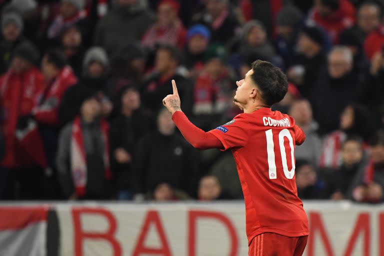 Coutinho celebra su gol: Bayern Munich venció a Tottenham