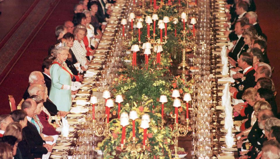 The hall is usually used by the Queen, who hosts parties there for dignitaries. Photo: Getty Images