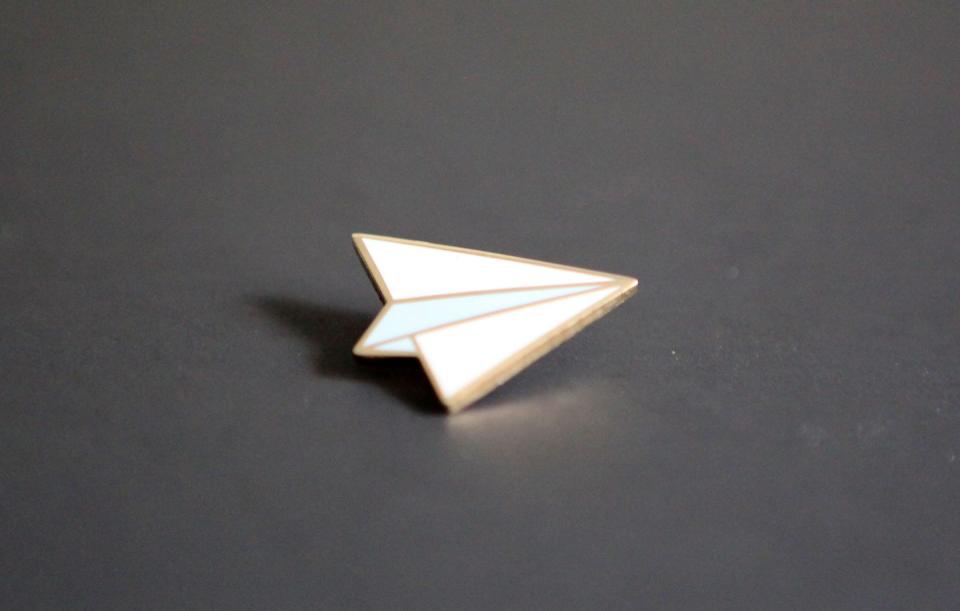 City of Industry Paper Airplane Pin