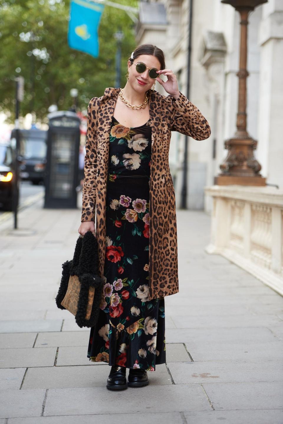 The jacket, dress and bag were all rented from Hurr. (Saira MacLeod/Shutterstock)