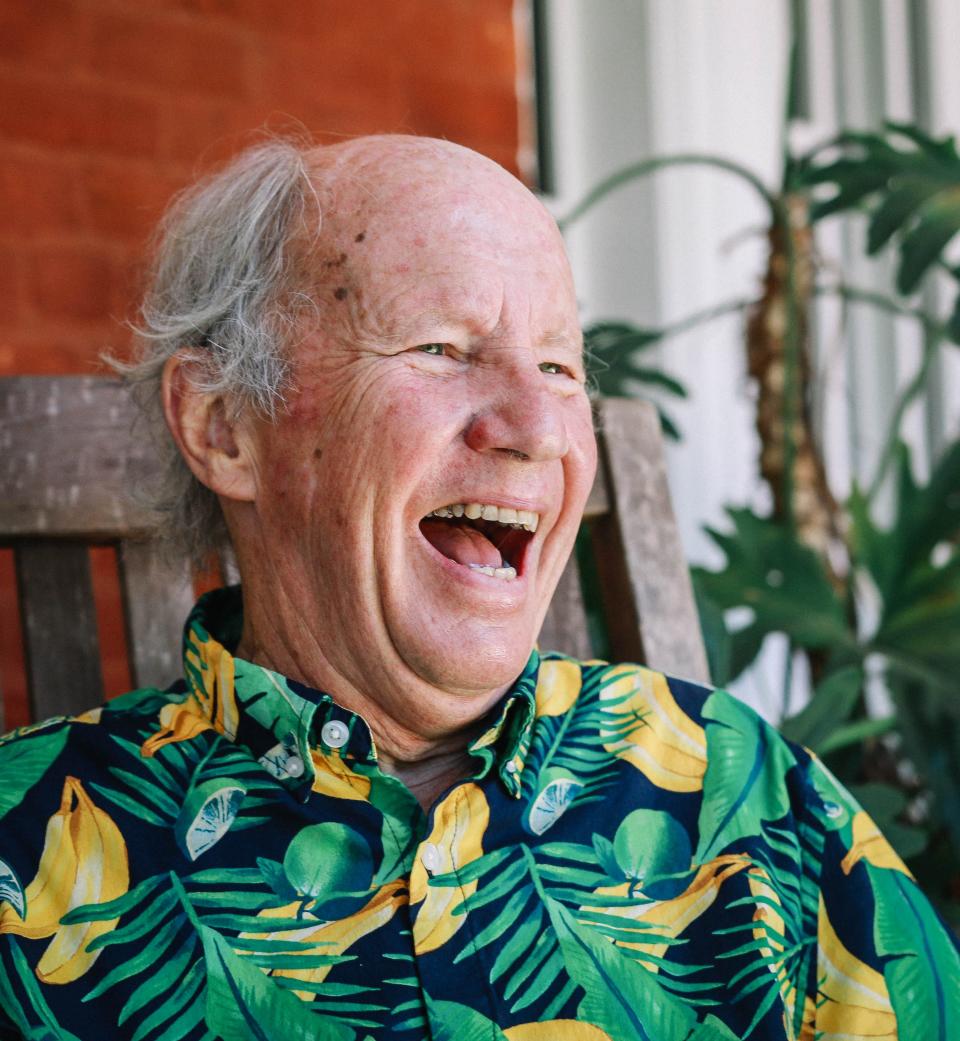 Howard Hanger outside of his home.