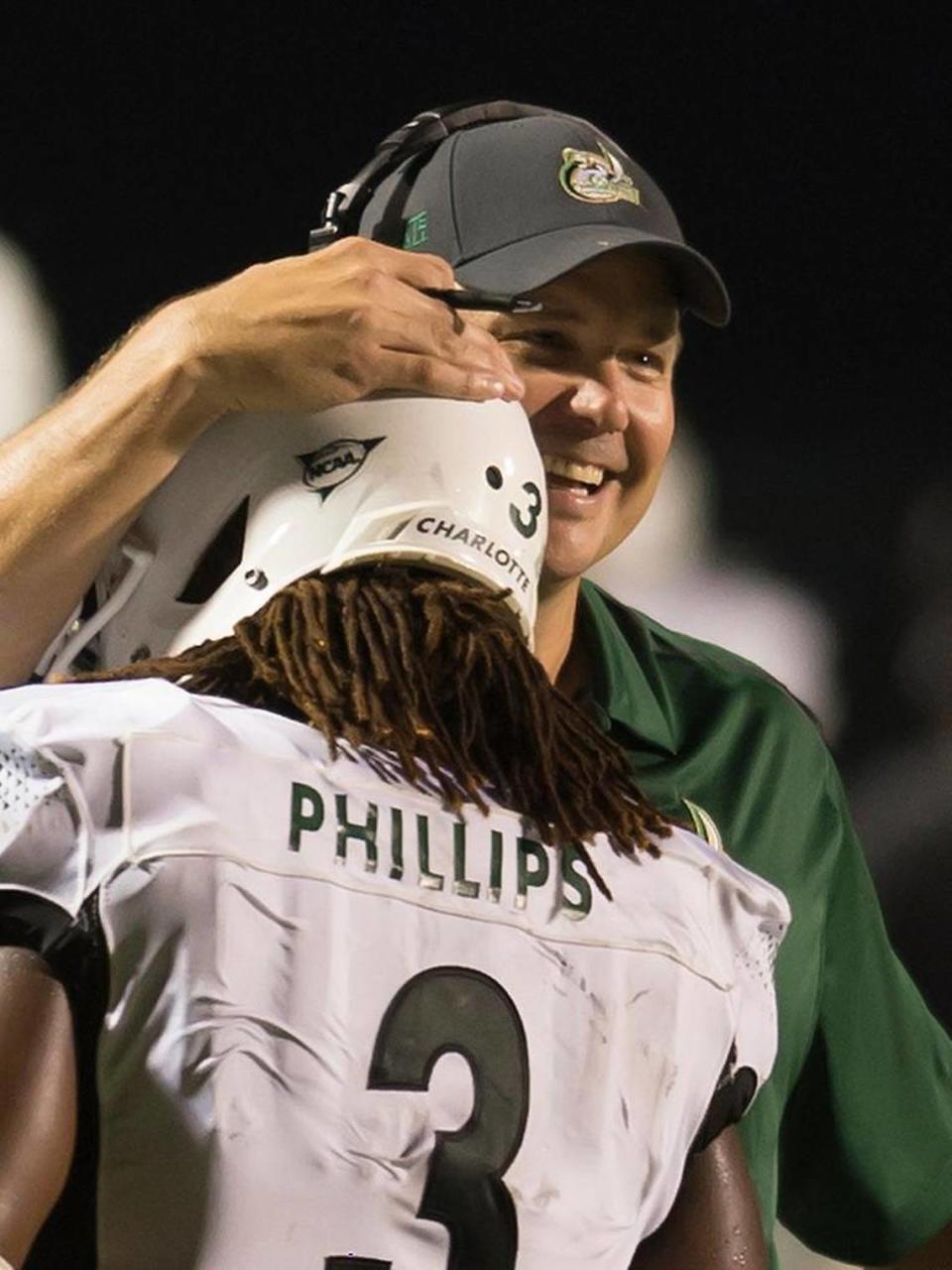 Former Charlotte 49ers offensive line coach Phillip Ratliff, a Lawrence County product, was team captain of Marshall’s 1992 NCAA Division I-AA (now FCS) national championship team.