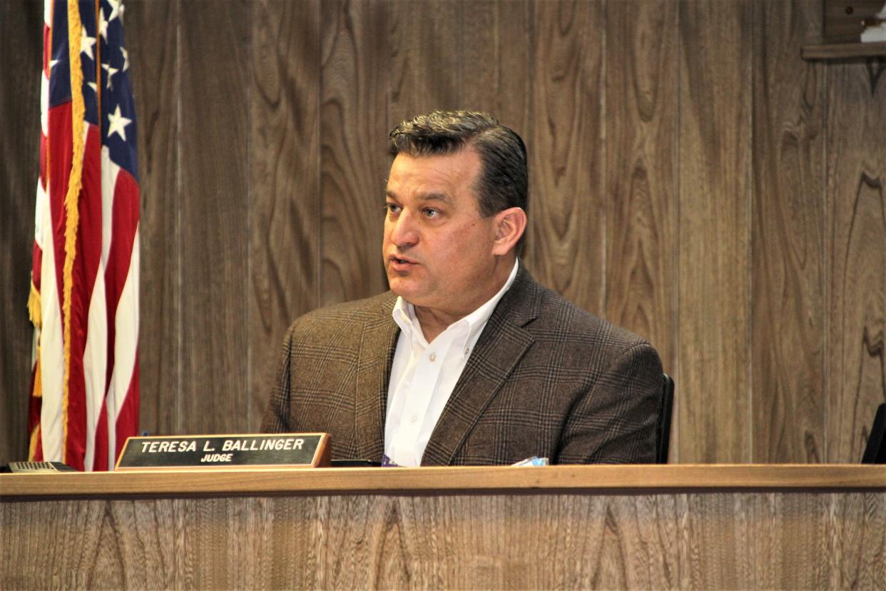 Marion Mayor Scott Schertzer delivers the annual state of the city address following the Marion City Council meeting on Monday, Jan. 24, 2022. Schertzer noted that the crime rate in Marion has decreased and the city fire department responded to more calls in 2021 than it did in 2022.