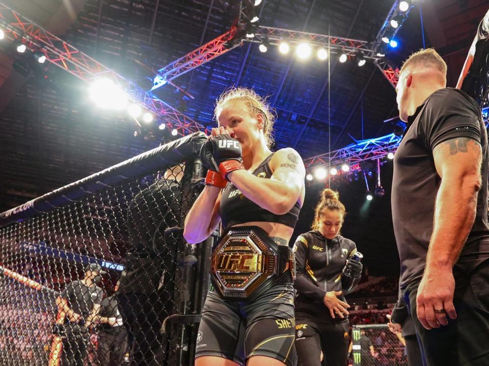 Valentina Shevchenko has recorded seven straight successful UFC title defences at flyweight (Getty Images)