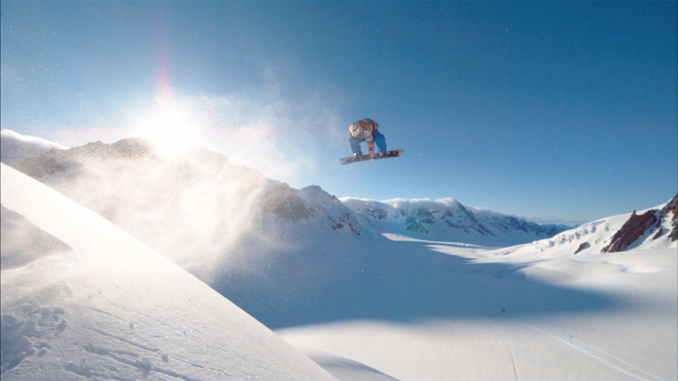 Travis Rice snowboarding