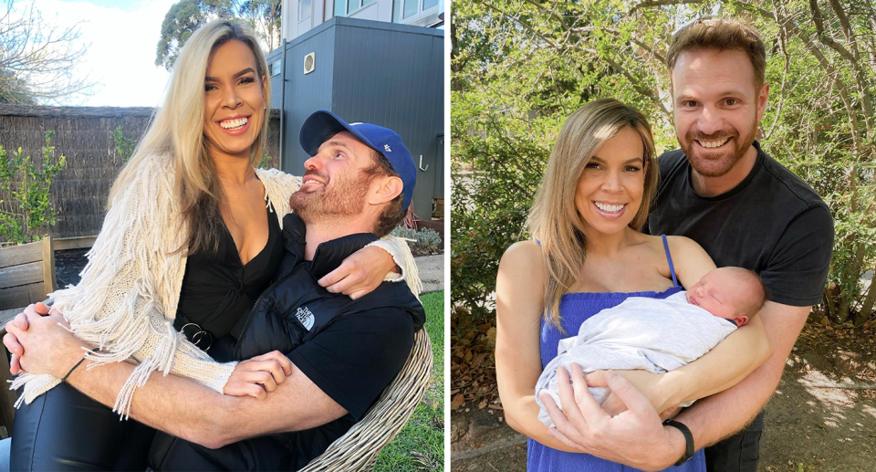 MAFS’ Carly Bowyer and Neil Goldsmith / Carly and Neil with their son Bailey.