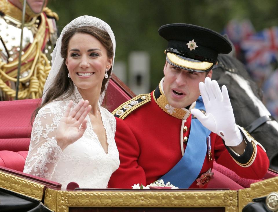 newlywed royals leave wedding reception
