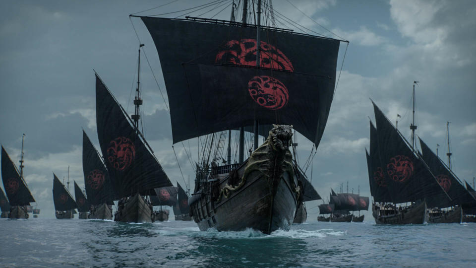 Daenerys's fleet of ships hit the open water (Photo: HBO)