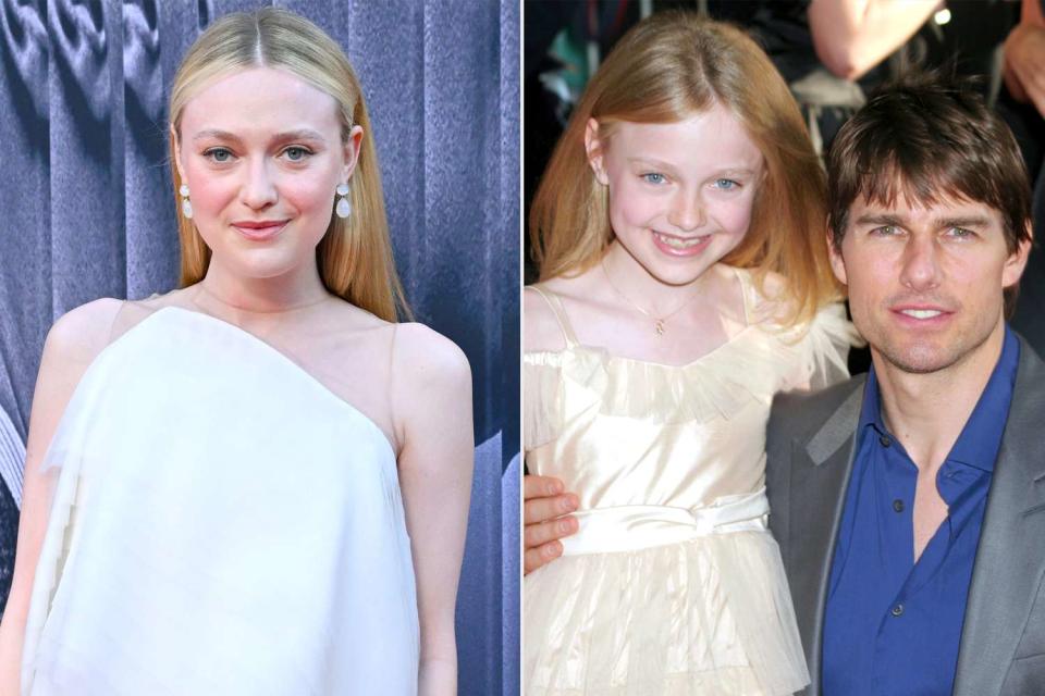 <p>Axelle/Bauer-Griffin/FilmMagic; Frank ALBERTSON/Gamma-Rapho via Getty</p> Dakota Fanning; Dakota Fanning and Tom Cruise at the 2005 premiere of 