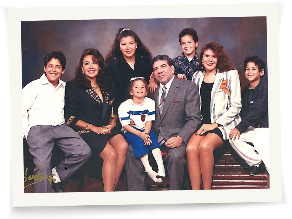 José and Amparo Santacruz and their enlarged family following the suspicious death of his mistress.