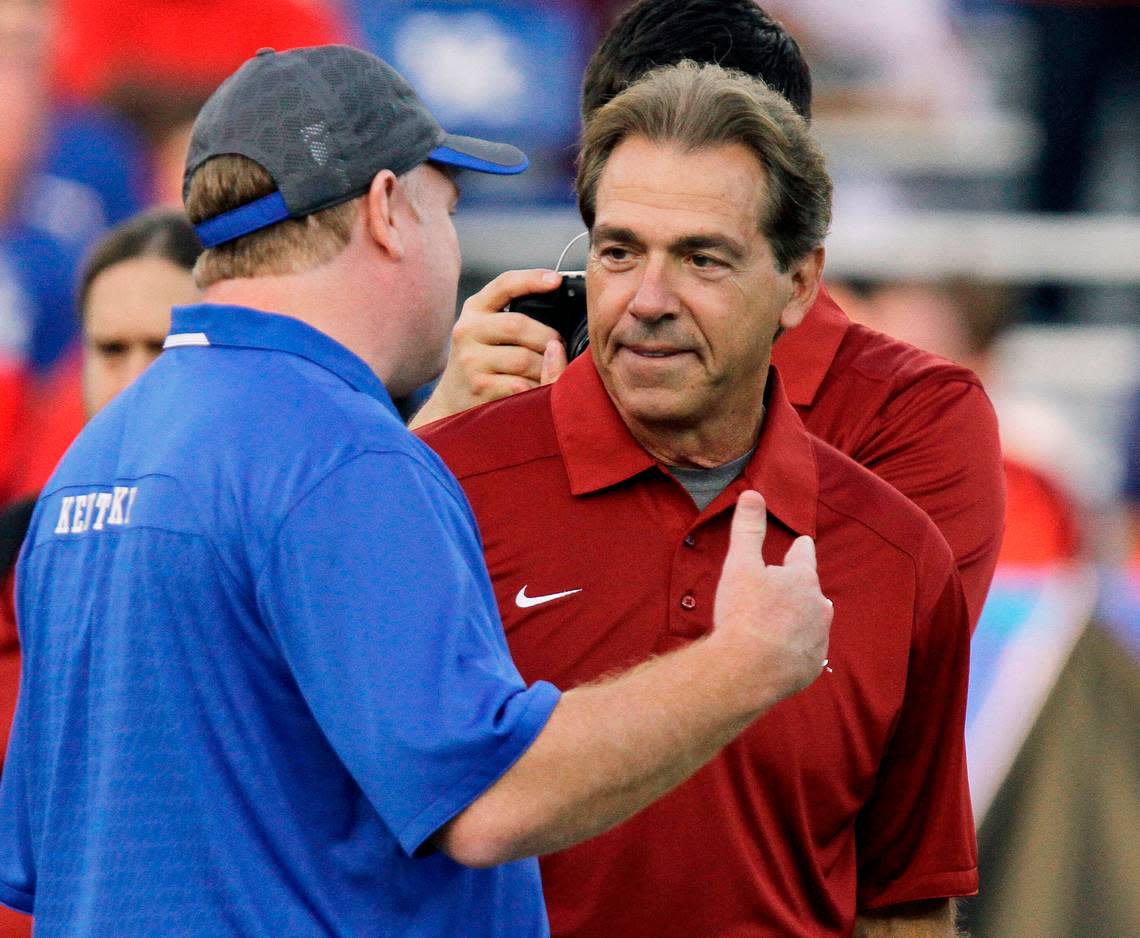 Alabama’s Nick Saban and Kentucky’s Mark Stoops are among coaches who have called for more clarity surrounding rules for college football recruiting and spending.