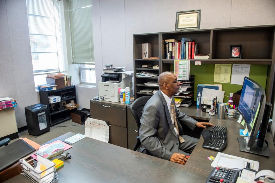 Montgomery Public Schools Chief School Financial Officer Arthur Watts poses for a portrait in his office at the MPS central office in Montgomery, Ala., on Tuesday, Sept. 8, 2020. 