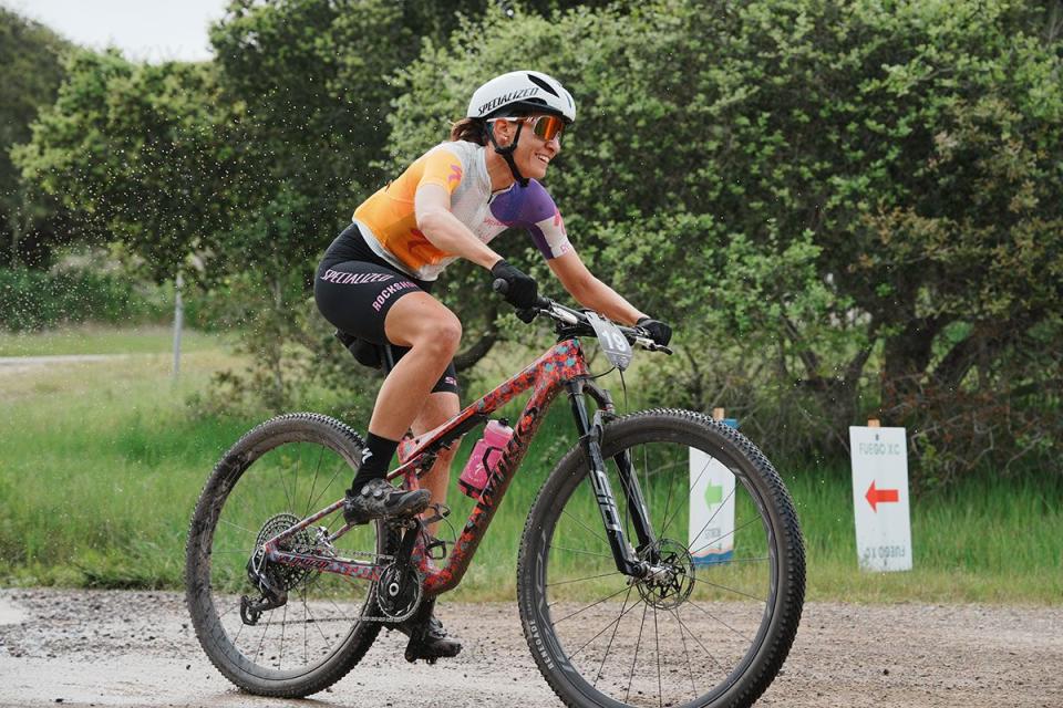 a man riding a bicycle