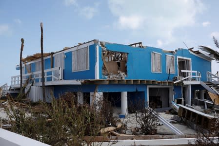 A devastated house is seen after Hurricane Dorian hit the Abaco Islands in Treasure Cay