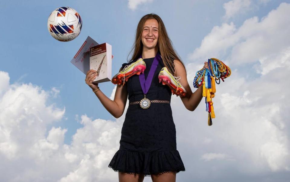 Leah Finkelman, North Broward Preparatory School, Broward Scholar Athlete. All-Broward players photographed at Brian Piccolo Sports Park on Wednesday, May 17, 2023, in Cooper City, Fla.